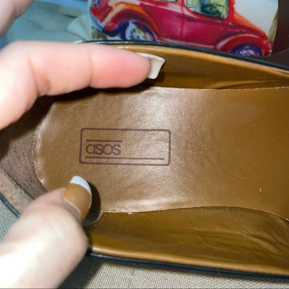 ASOS NWOB! Fringe/Tassel Dress Loafers In Black Polished Leather Shoes - Picture 12 of 12